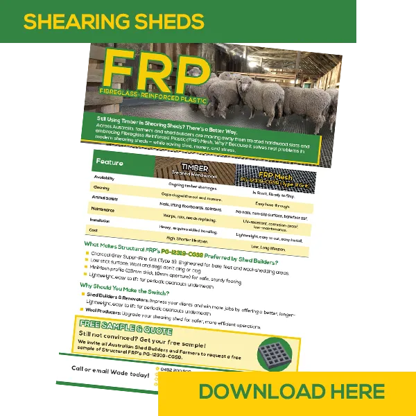 FRP: A Better Alternative for Shearing Sheds