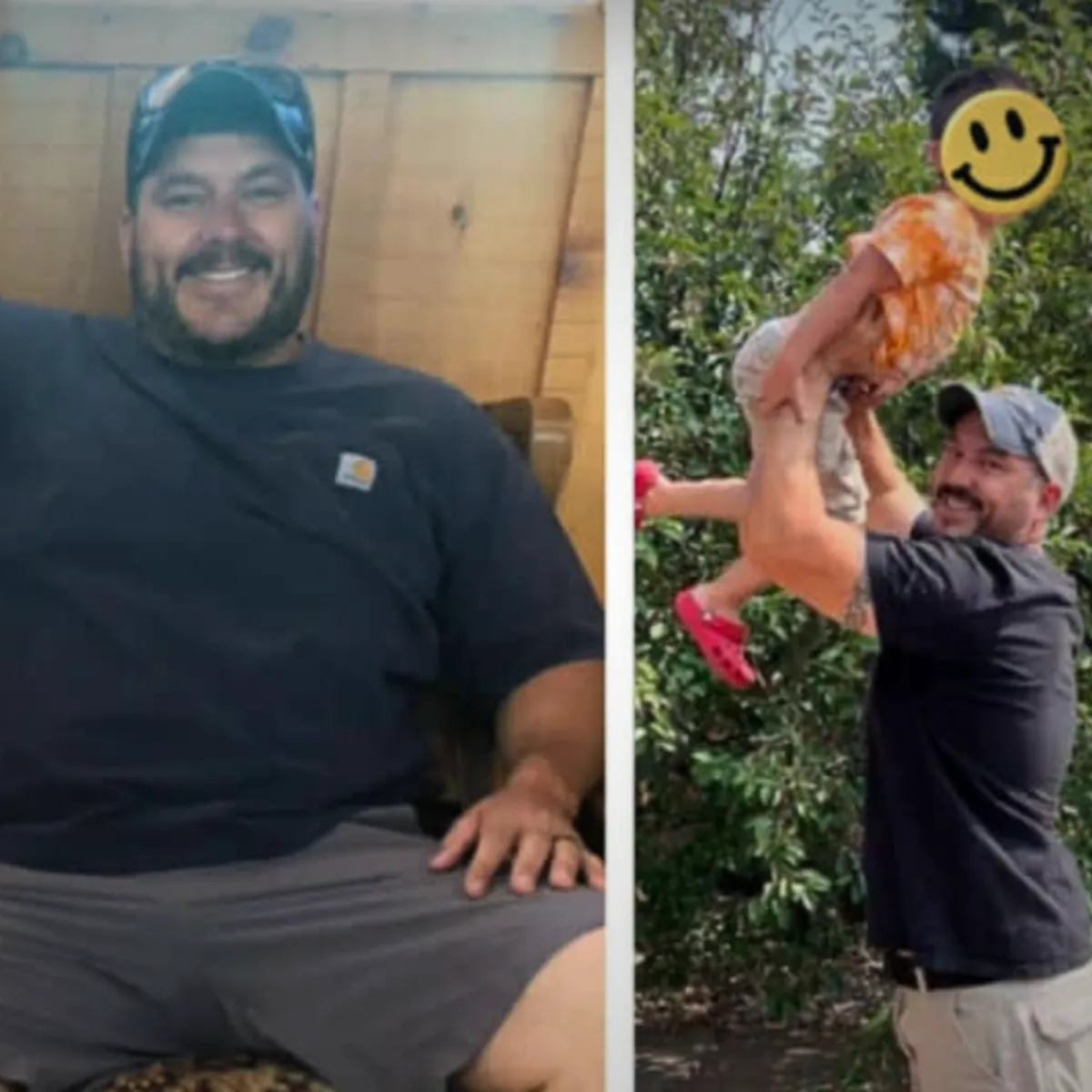 Before and After My Healthy Reach couple happy