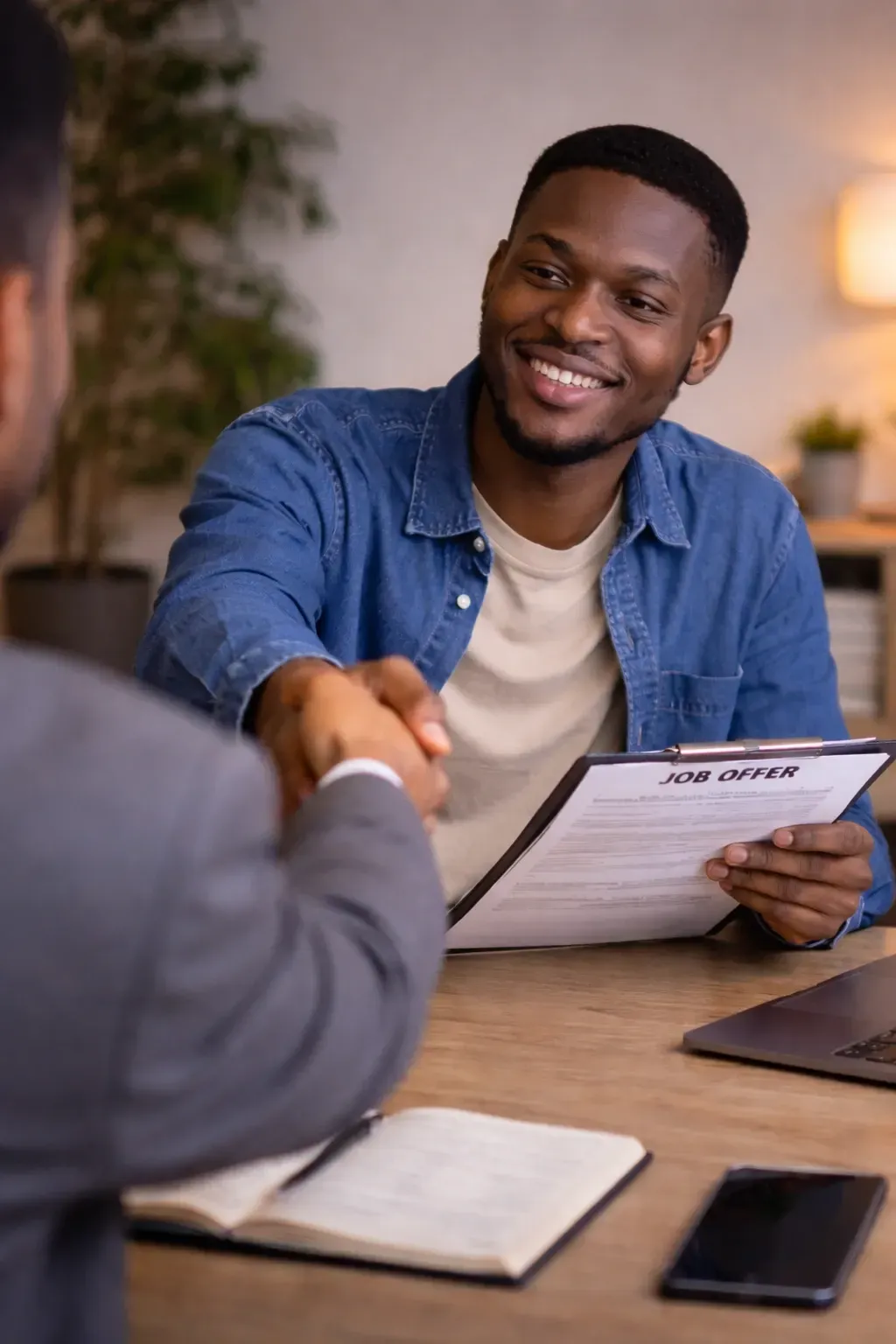 Impact Training Program - Job offer success moment captured