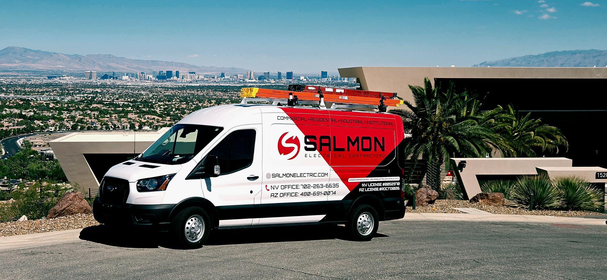 Salmon Electrical Contractors service van