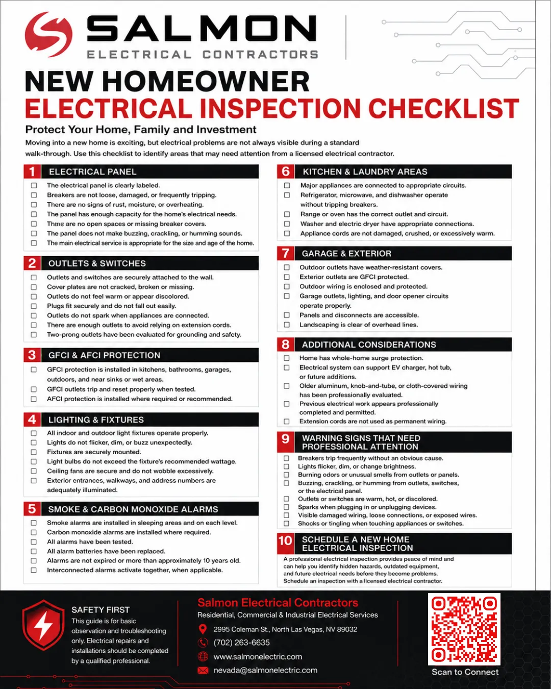 Preview of the New Homeowner Electrical Checklist