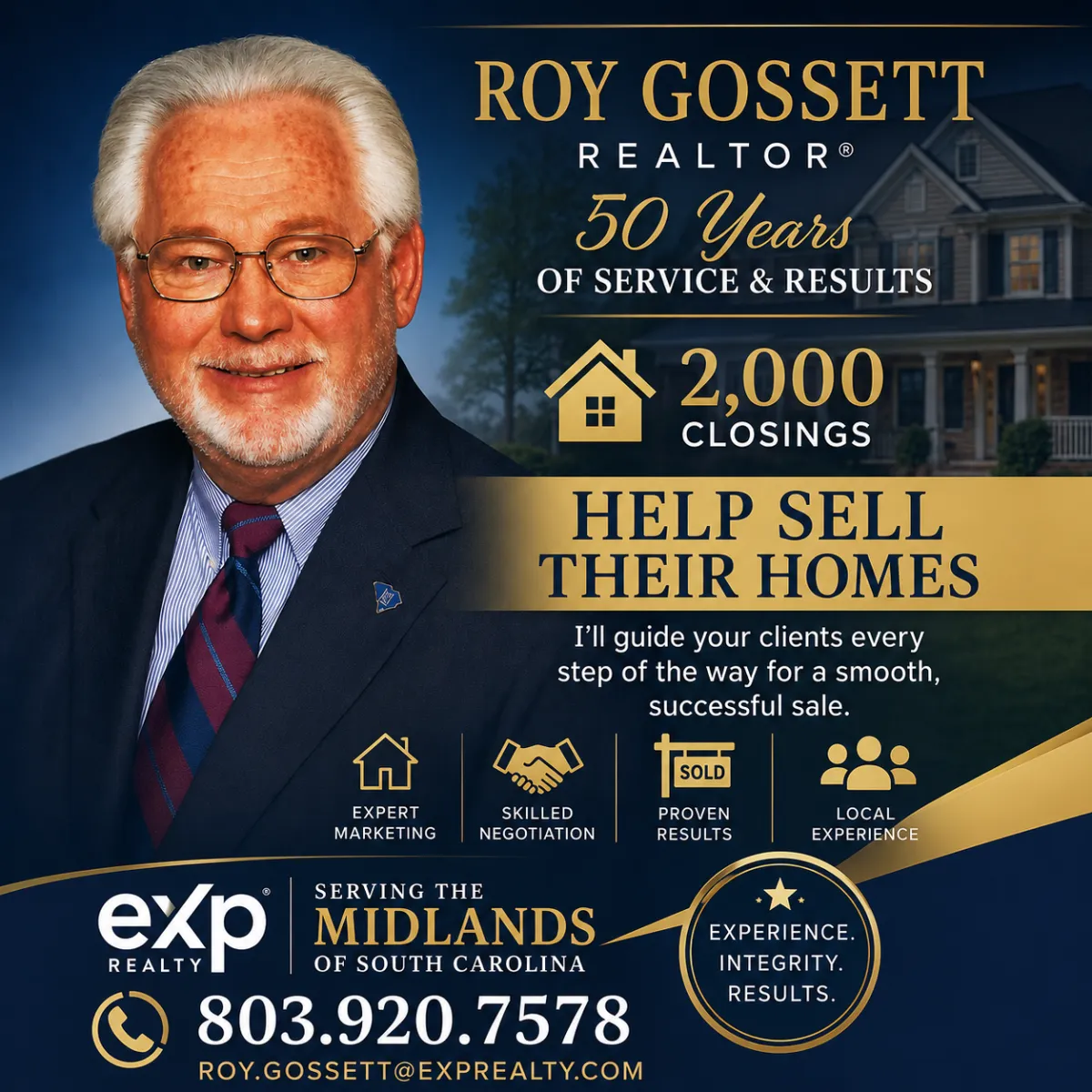 Professional portrait of Roy Gossett