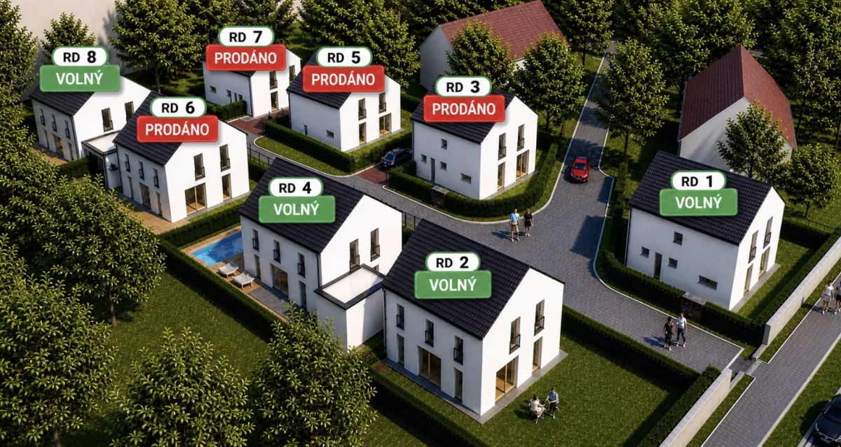 Vizualizace exteriéru aktuálně budovaného projektu