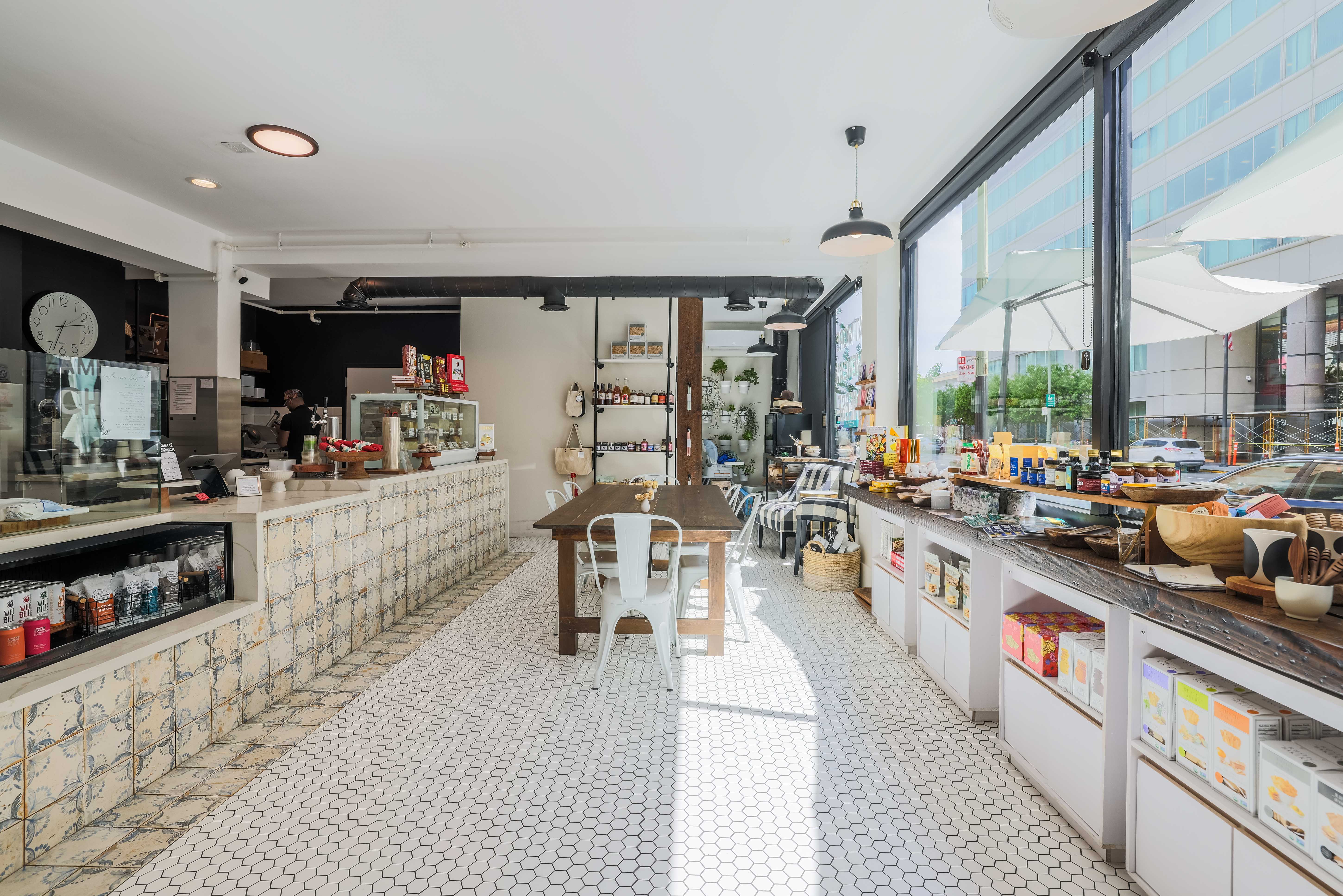 Inside ground level store