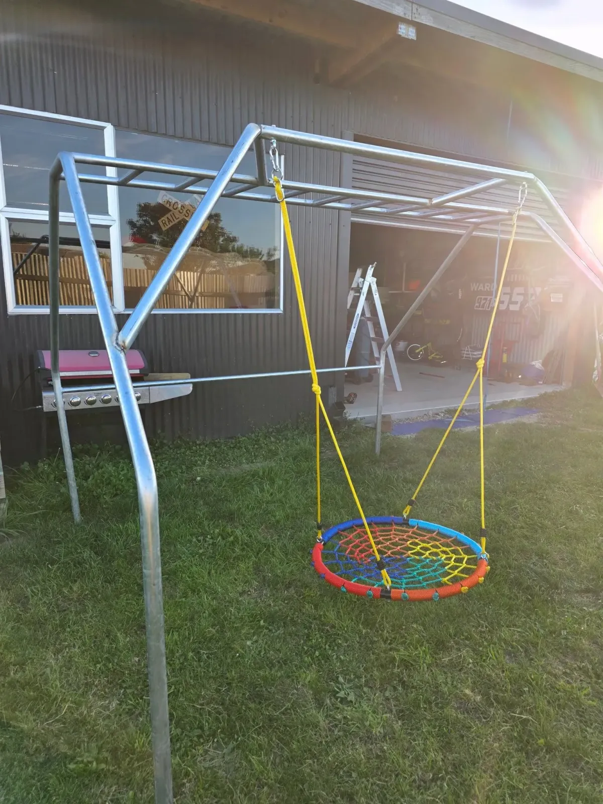 Custom galvanised jungle gym and outdoor structure in New Zealand