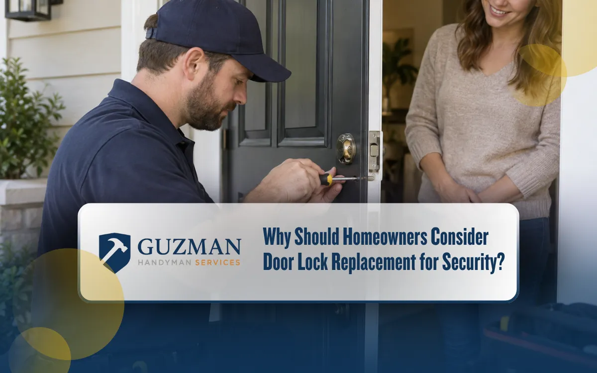 Door lock replacement on a secure front home entry