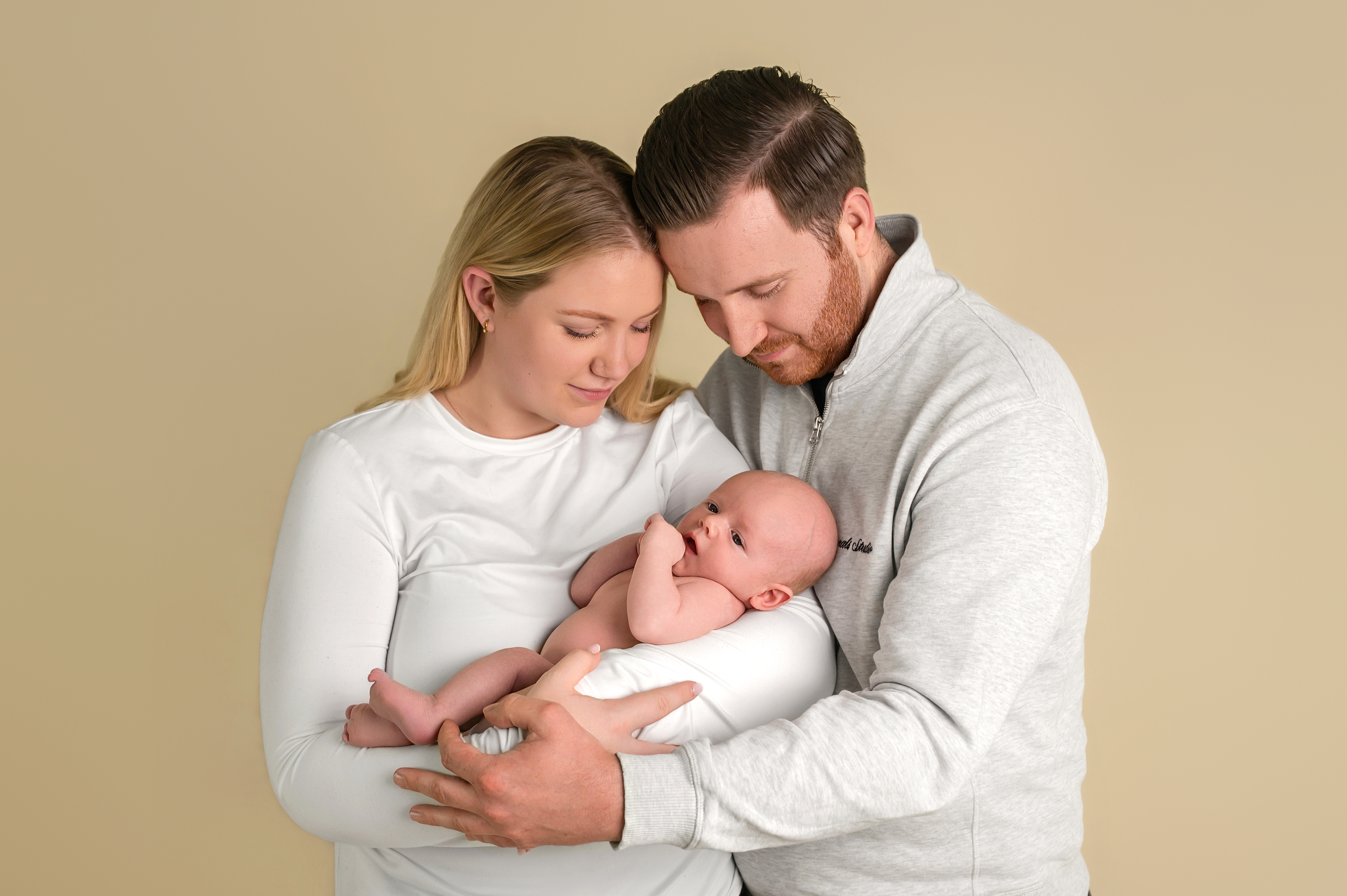 Soft, natural baby photography session at Yellow Blossom Photography studio