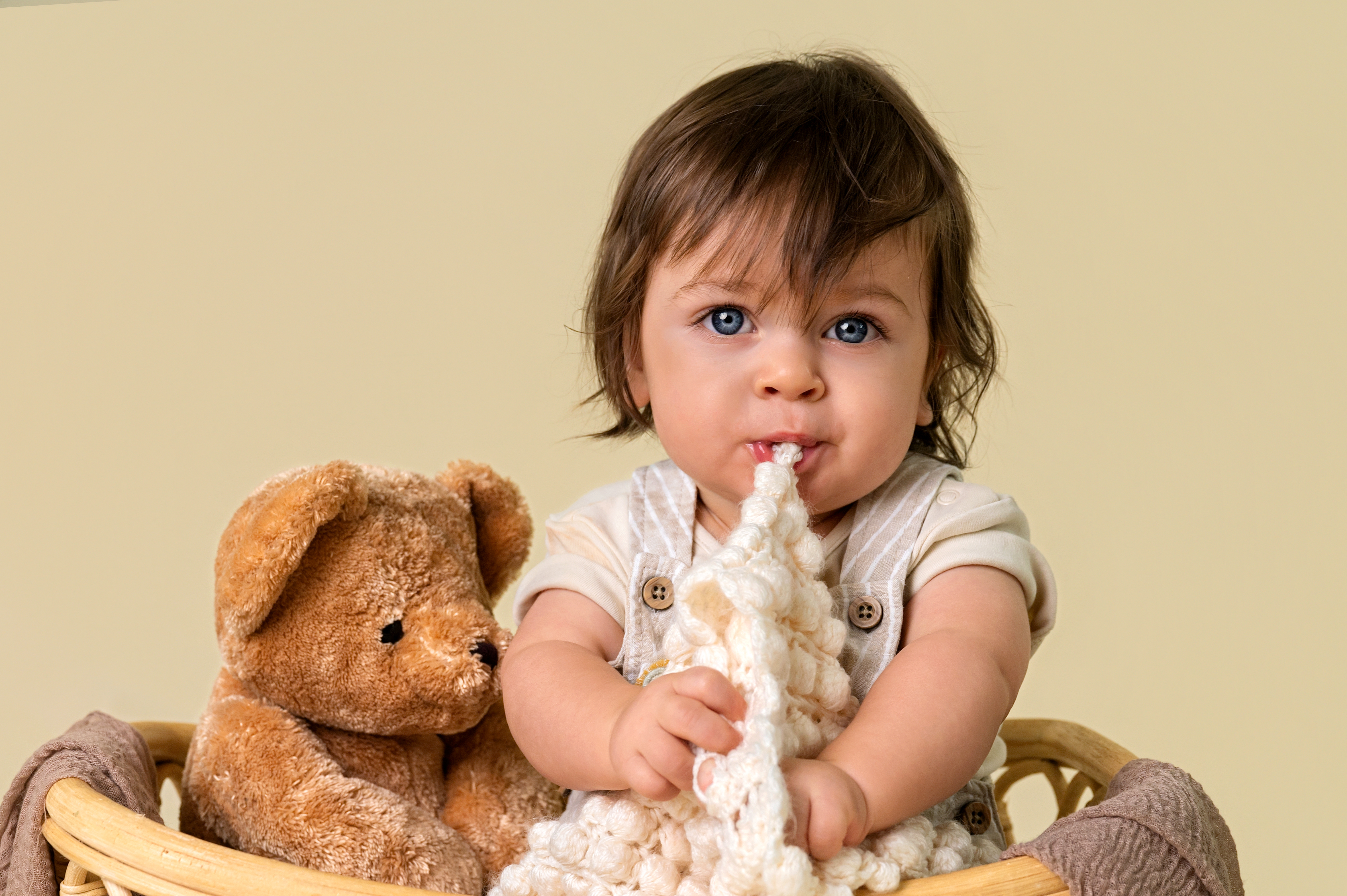 Smiling baby during Moments in Bloom photography session
