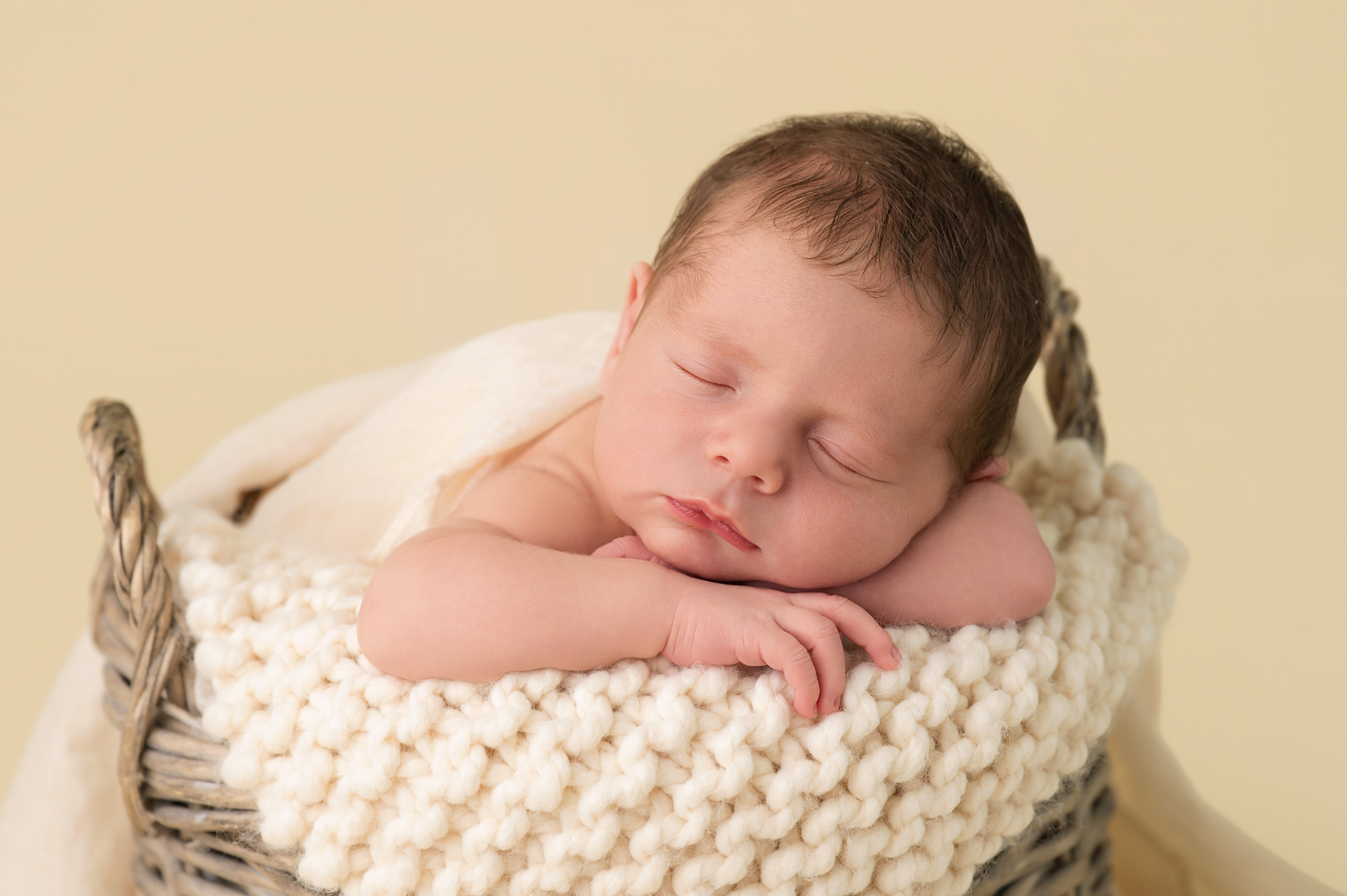Peaceful sleeping newborn baby