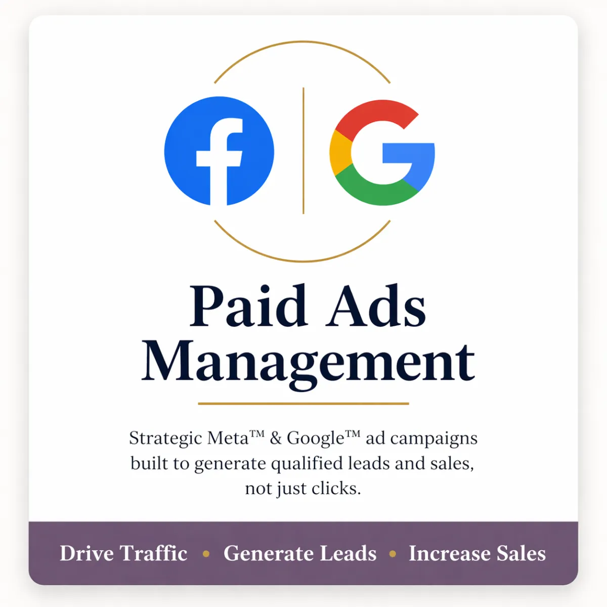 Paid ads management for small businesses using Meta and Google Ads to generate qualified leads and increase sales
