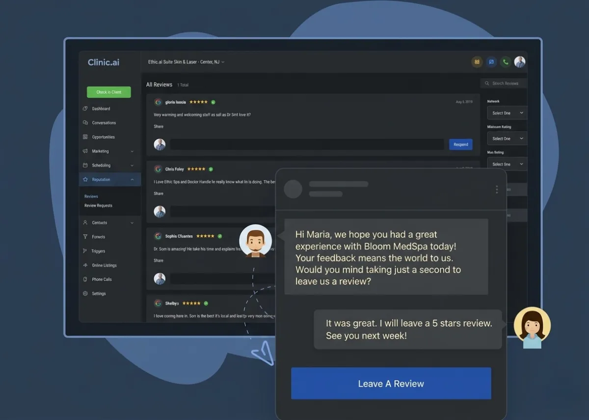 Automated request dispatch visualized through luxury minimal UI