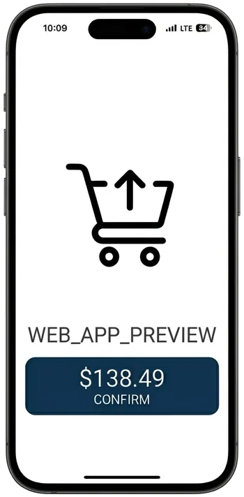A high-key, minimalist workspace highlighting a clean digital checkout interface.