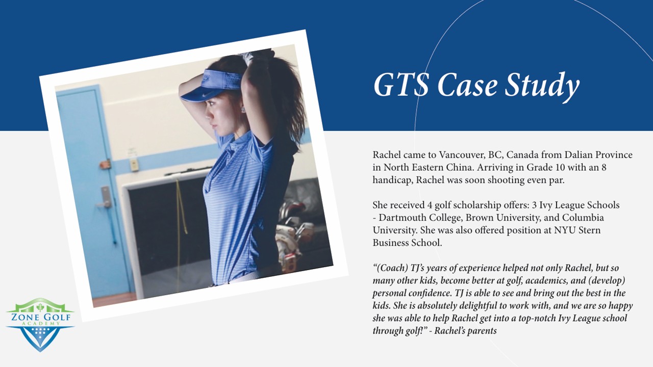 golf student success story Vancouver BC academy