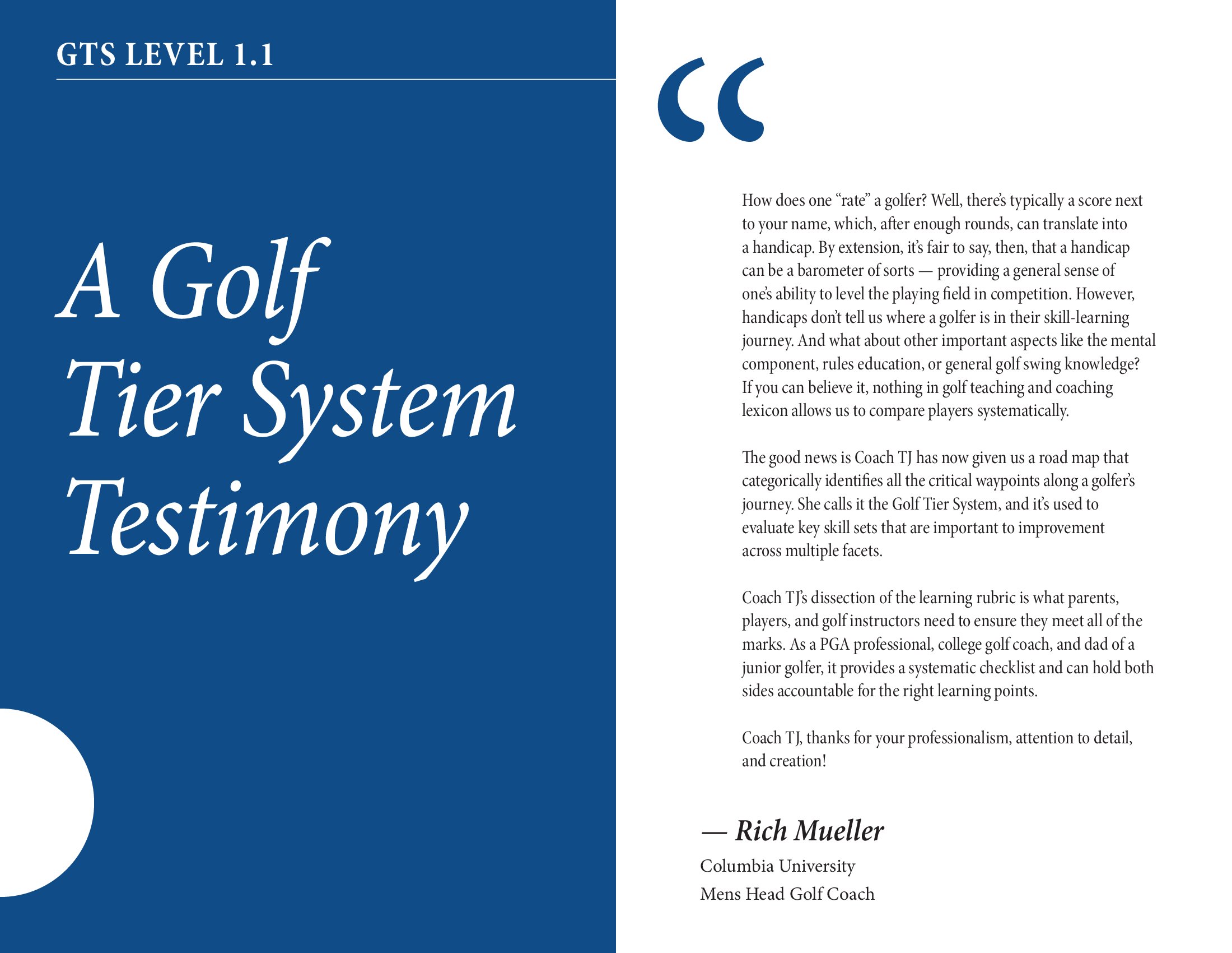 golf student success story Vancouver BC academy