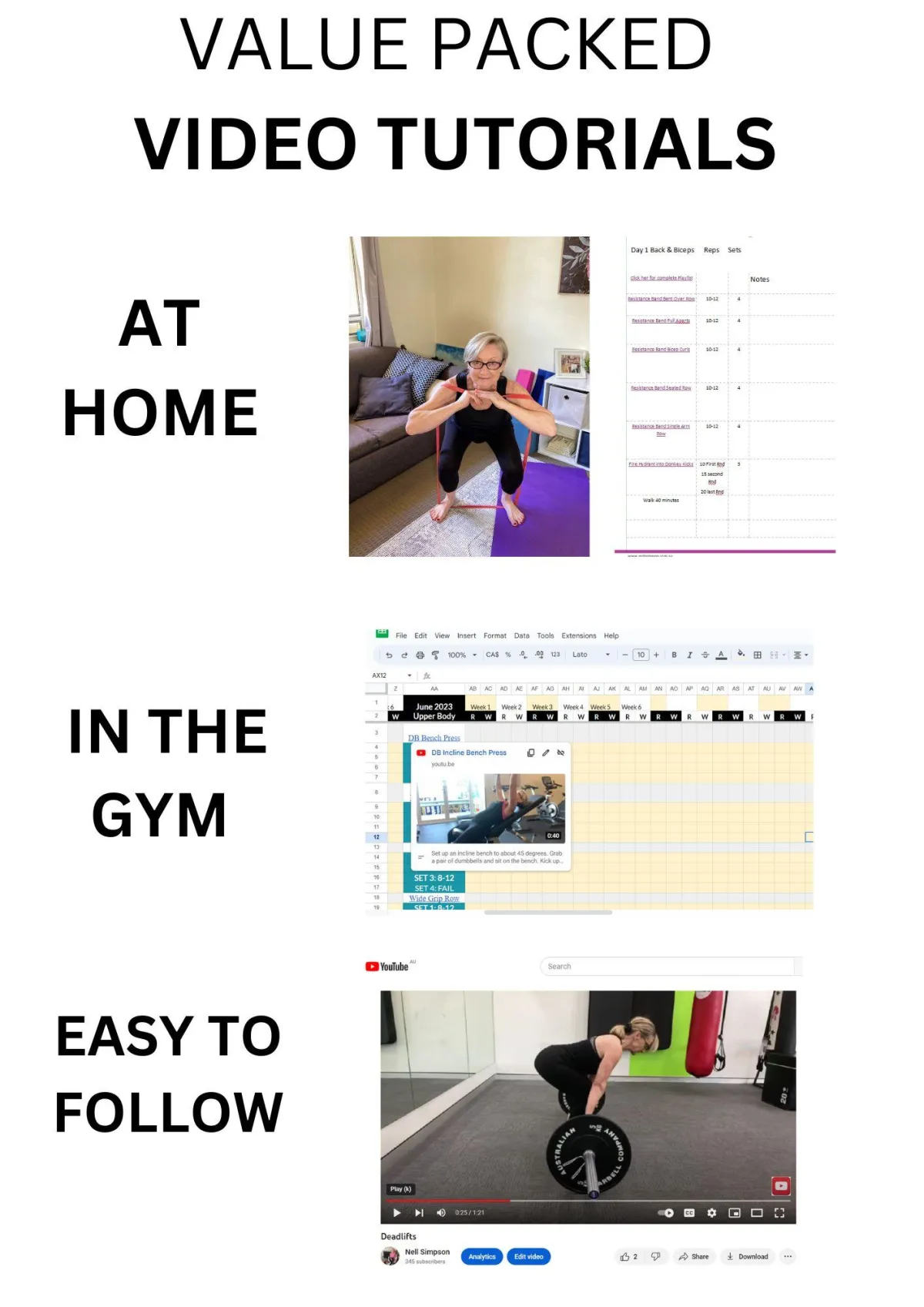 Easy simple easy to follow video tutorials