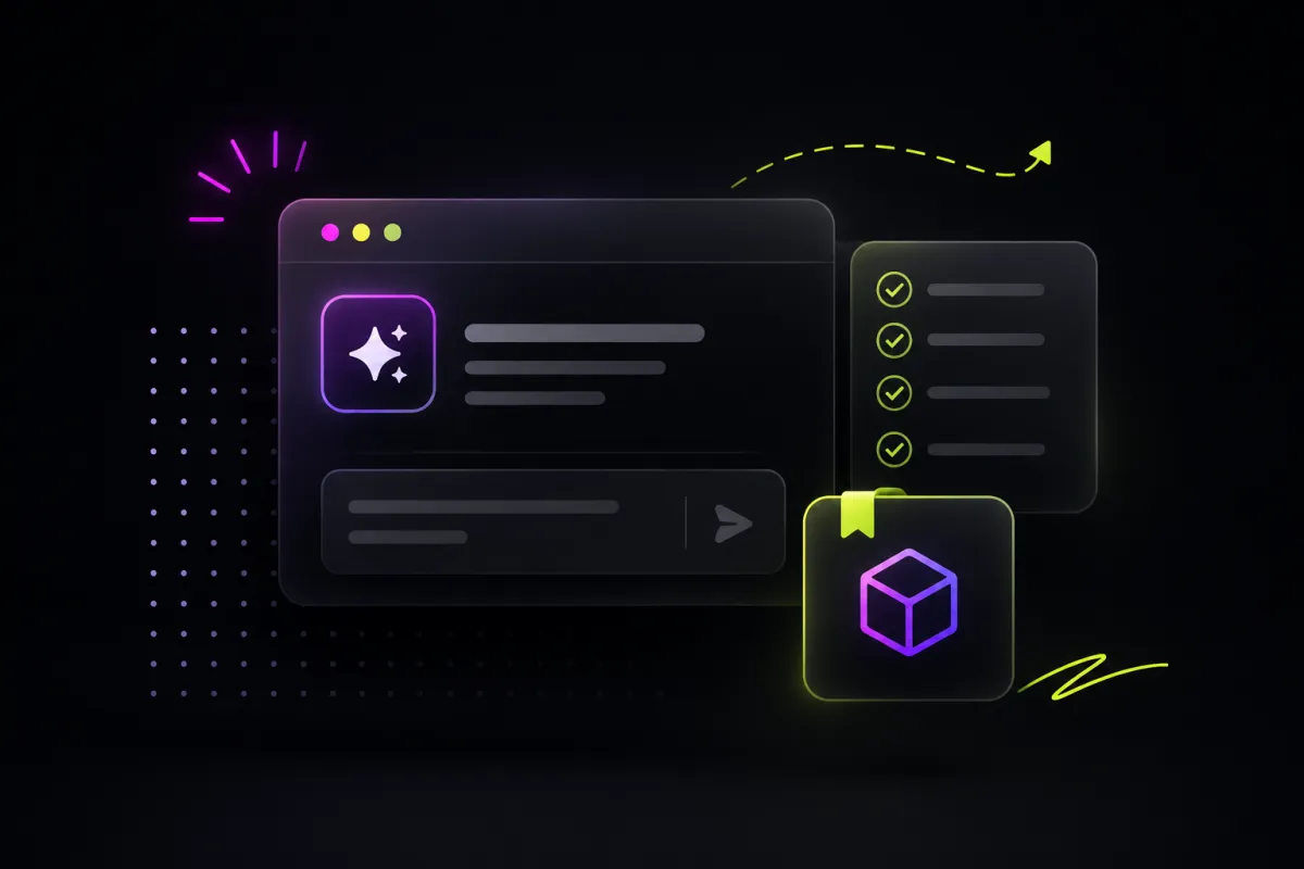 Abstract UI representing Prompt Blueprints