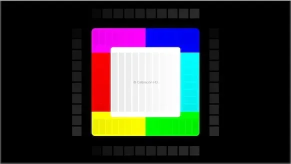 Patrón de video de barras de color (negro)