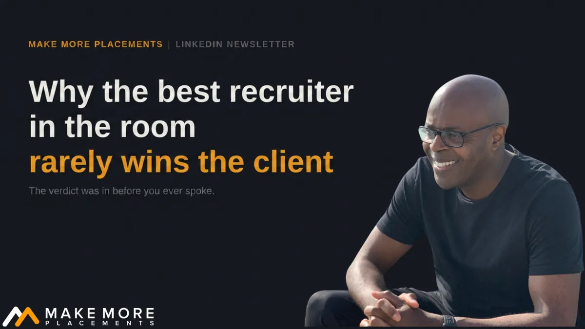 Why the Best Recruiter in the Room Rarely Wins the Client