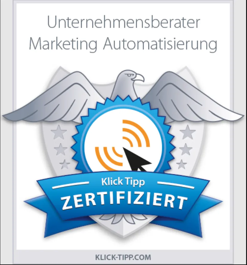 Zertifikat von Petra Hermes als Unternehmensberterin für Marketing-Automation