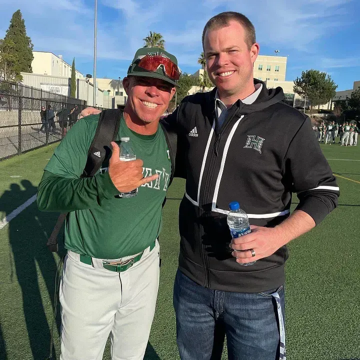 Robbie Hill and his dad Rich Hill