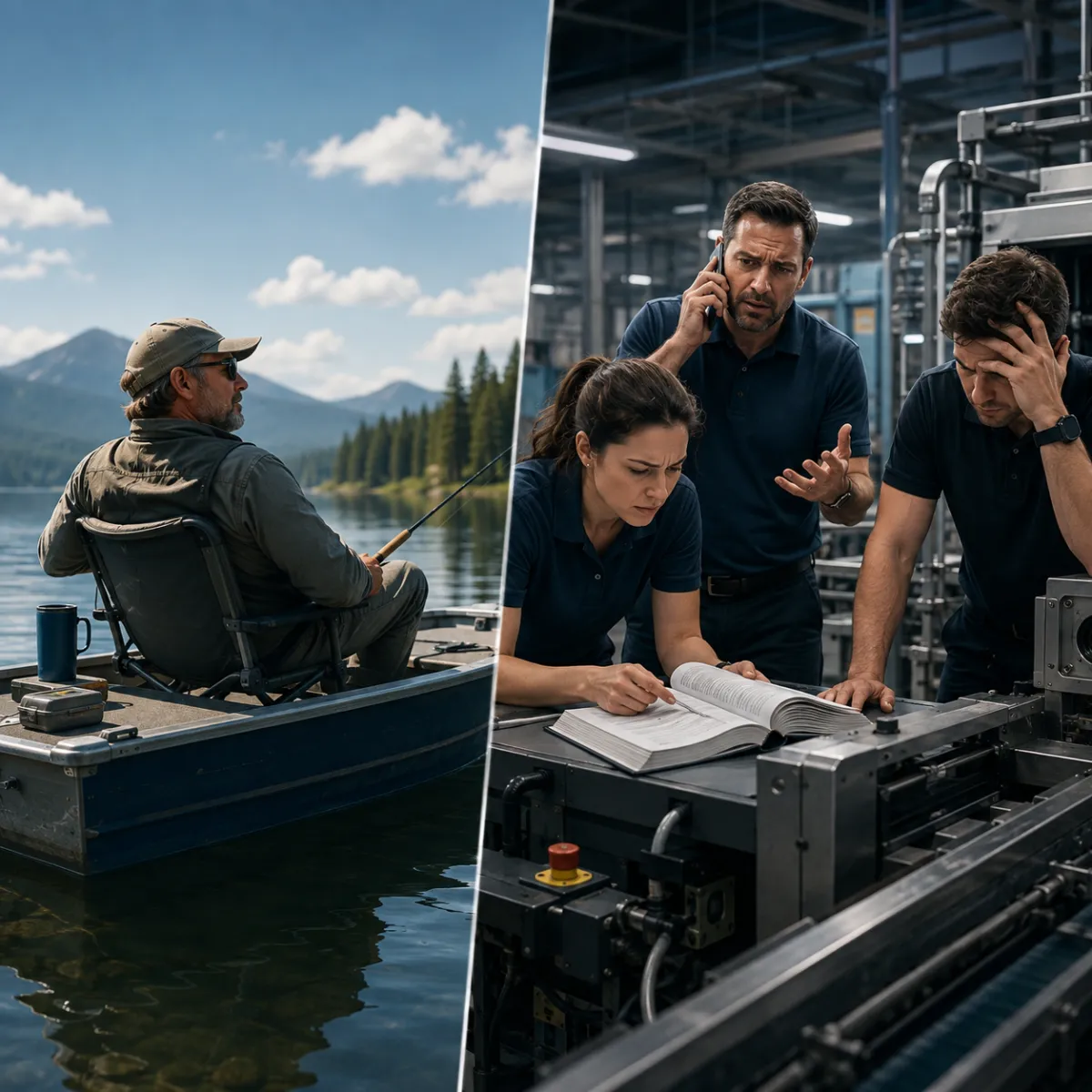 Expert fishing, employees scrambling