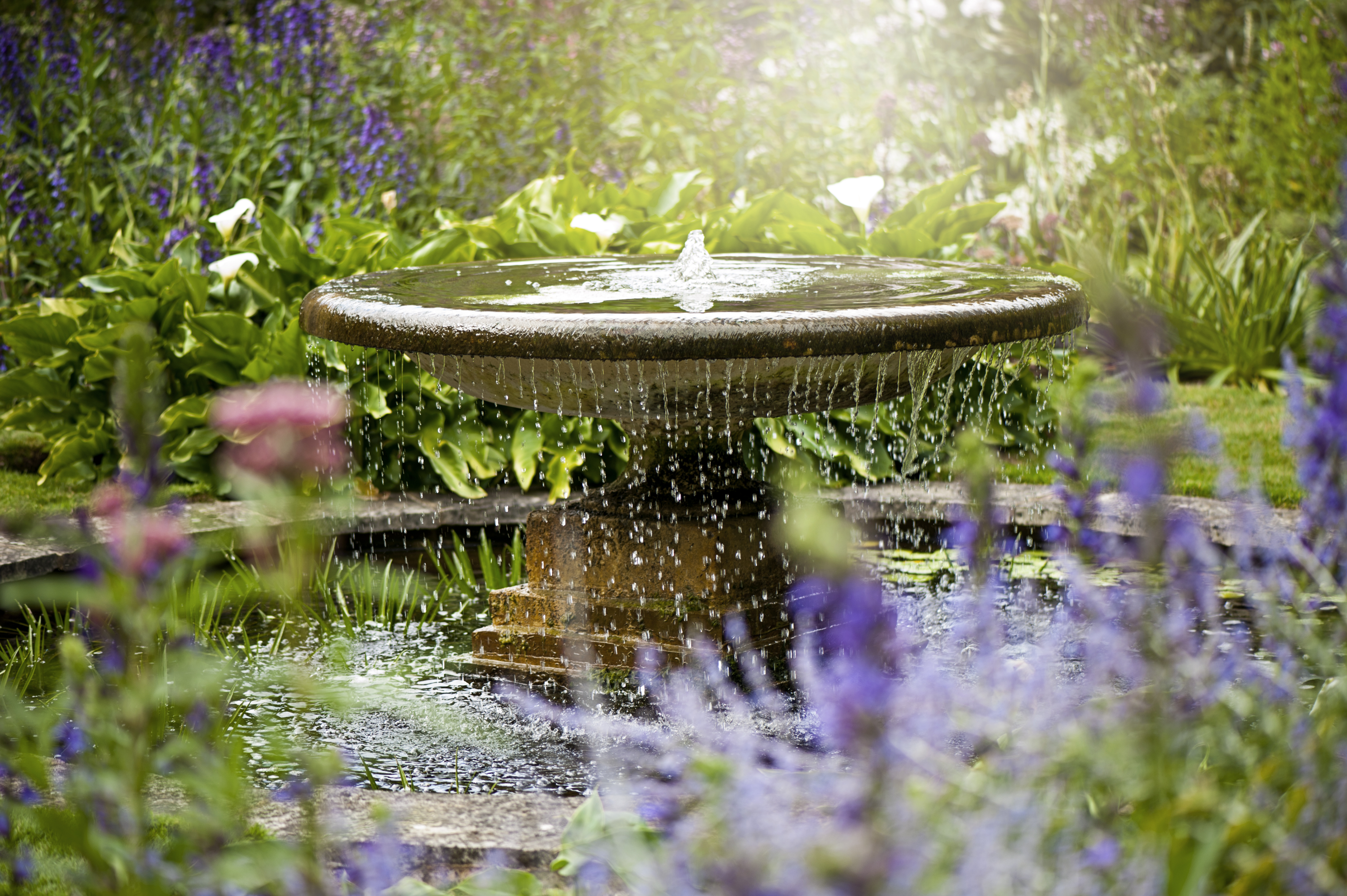 Custom water feature installation by First Mountain Fountains, serving residential and commercial clients across the Southeast