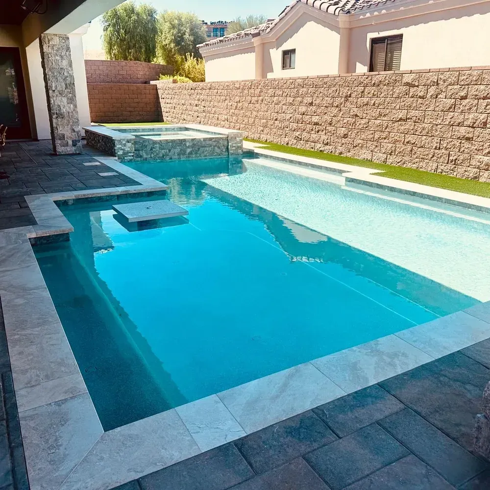 Straightforward residential pool and backyard in Lake Havasu City