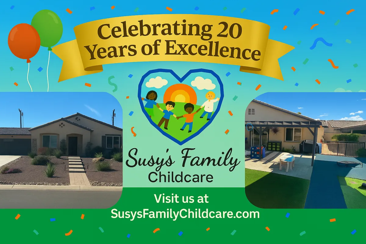 celebrating 20 years of excellenc. susys family cildcare 