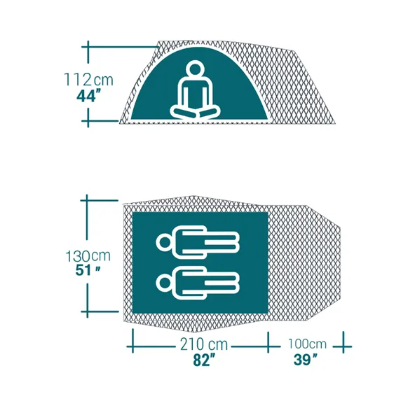 2 Man Person Tent For Hire Specs Diagram