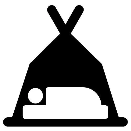 Tent and Camp Bed Icon