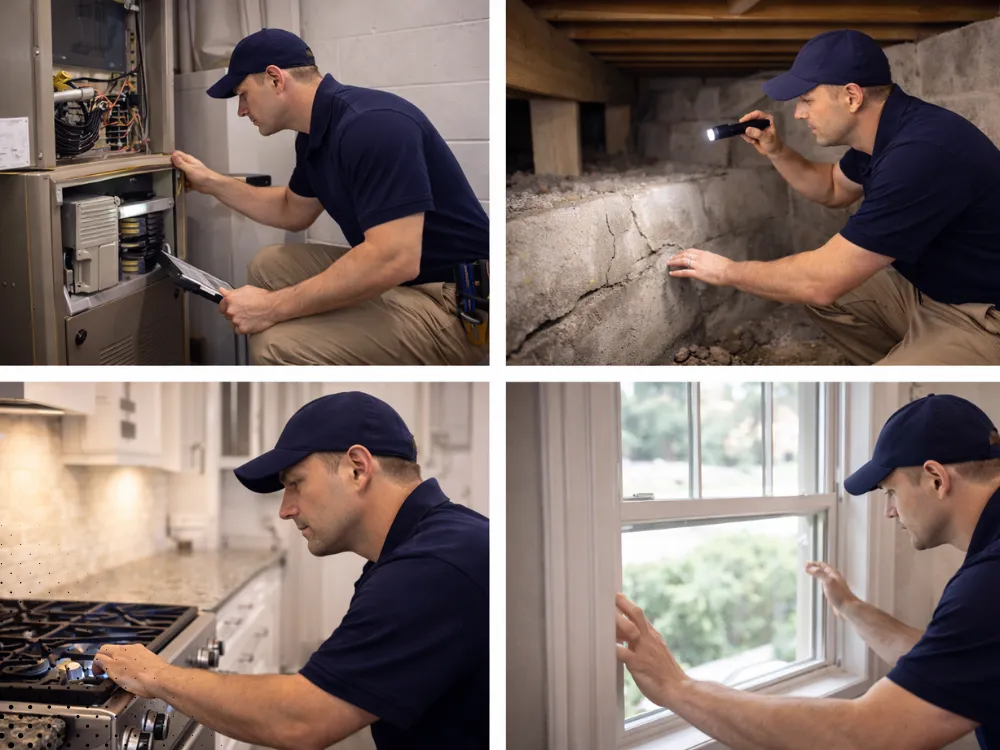 home inspection hvac crawlspace kitchen and windows bentonville ar