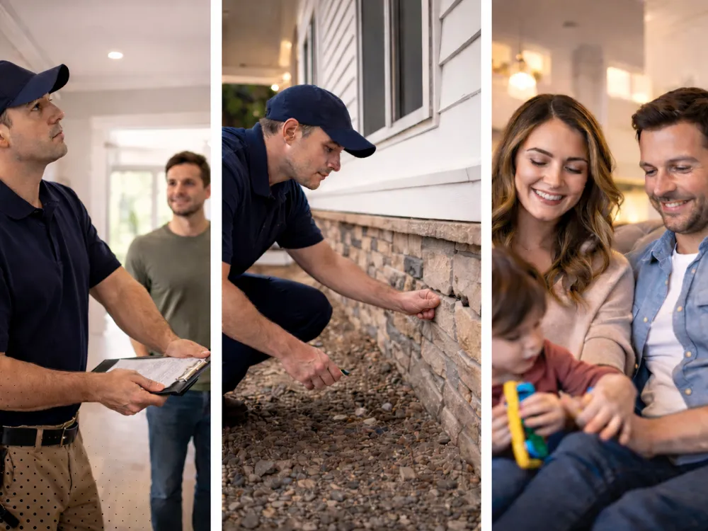 home inspection walkthrough with homeowners bentonville ar warranty inspection