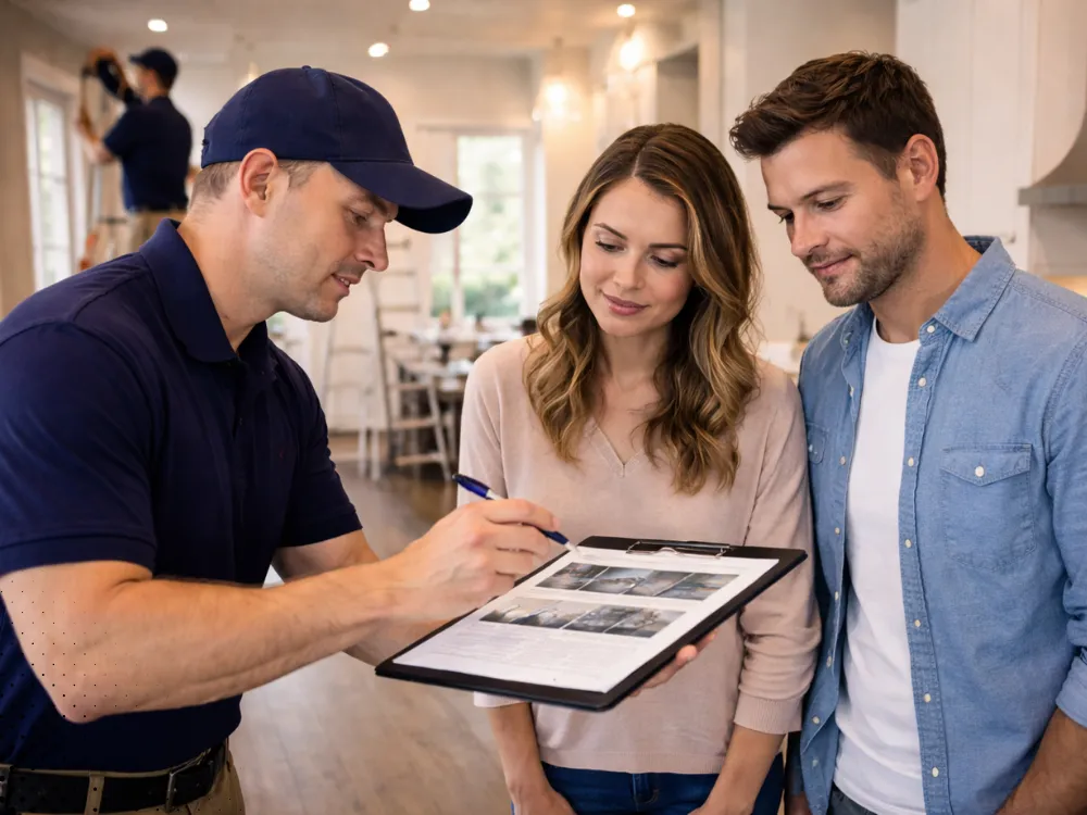 home inspection report review with buyers bentonville ar new construction inspection