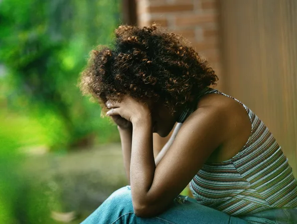 woman stressing