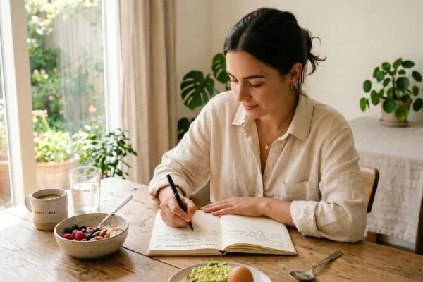 woman writing reminders