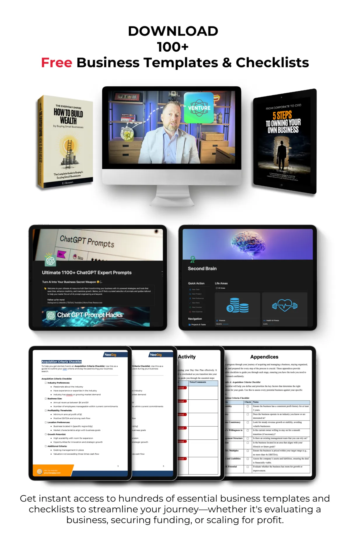 Download  100+  Free Business Templates & Checklists