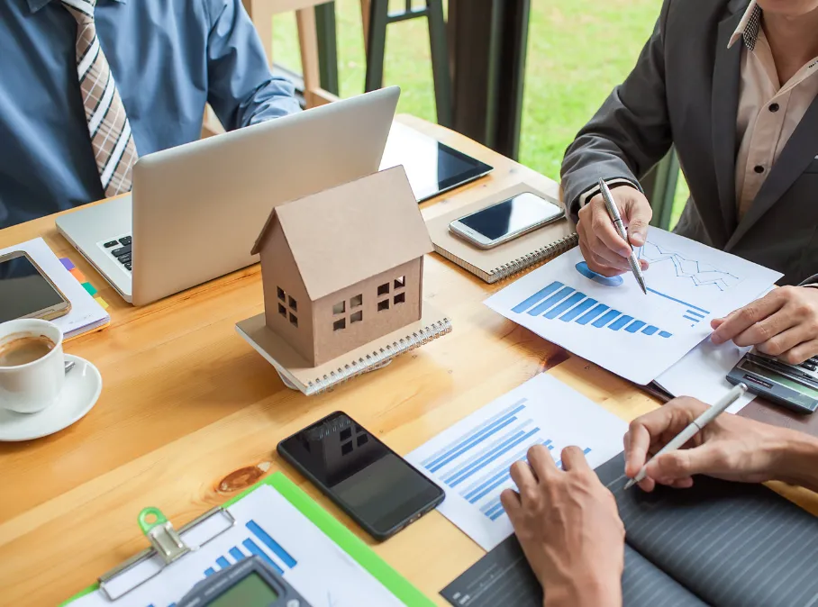 realtor and clients meeting