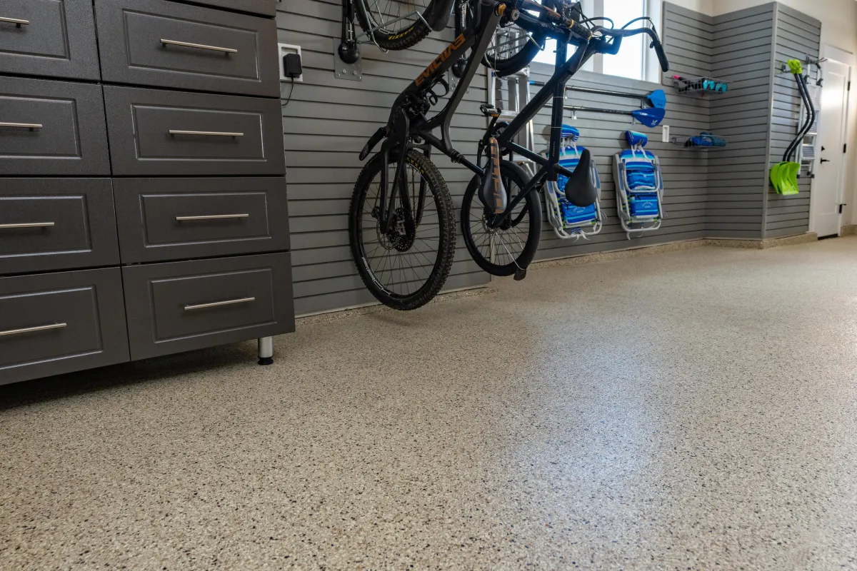 rugged garage with bikes