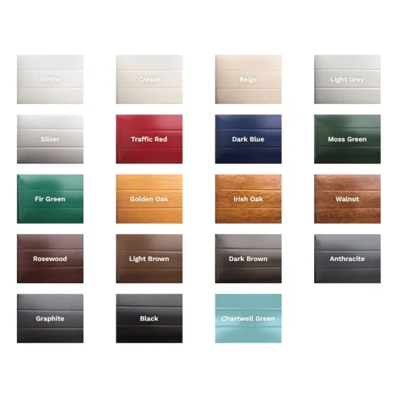 Garage door colour options