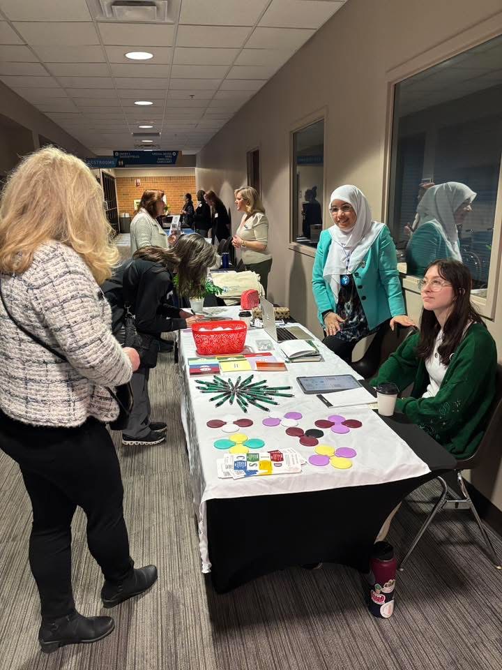 Nagham and Erin at FemPreneur Summit 2026 Imkan Table 