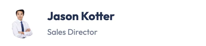 Jason Kotter Sales Director