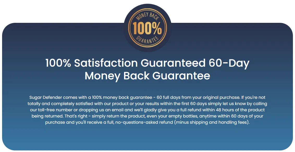 60 day money back guarantee 