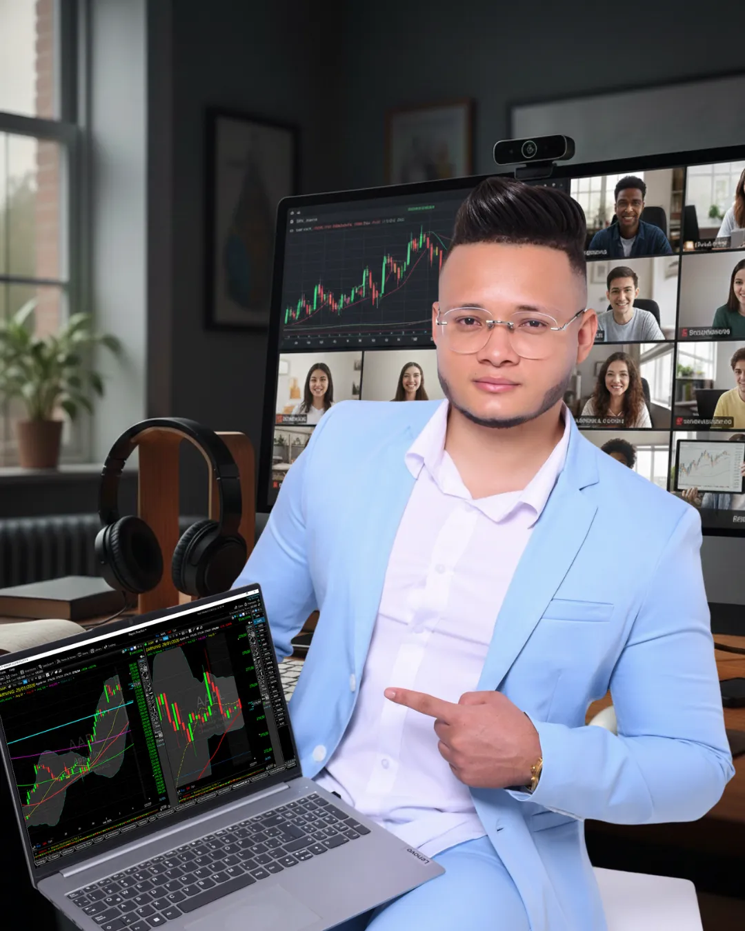 Lifestyle image of Laura Medina, founder of Brillia Learning, smiling in a modern workspace