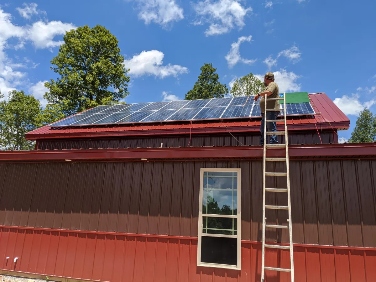 Roof mount solar panels