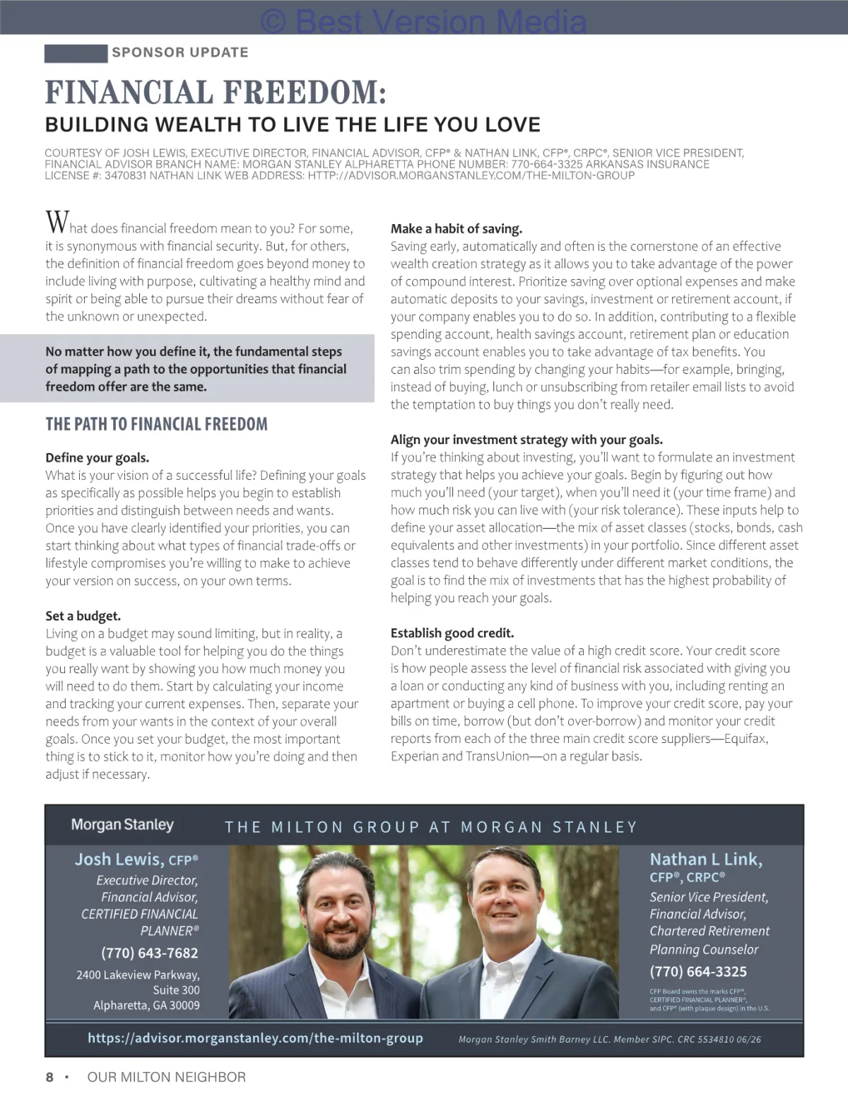 The Milton Group - Morgan Stanley