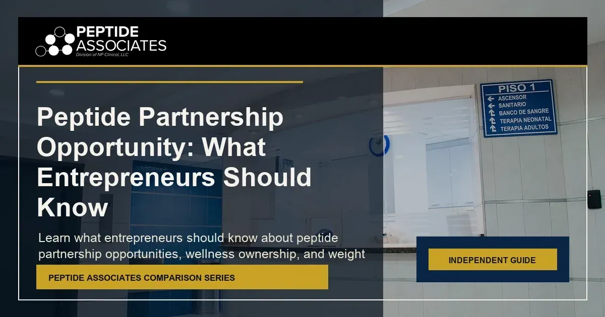 Peptide partnership opportunity guide for entrepreneurs