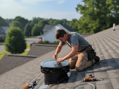 Shelby, NC Solar Attic Fan Installation