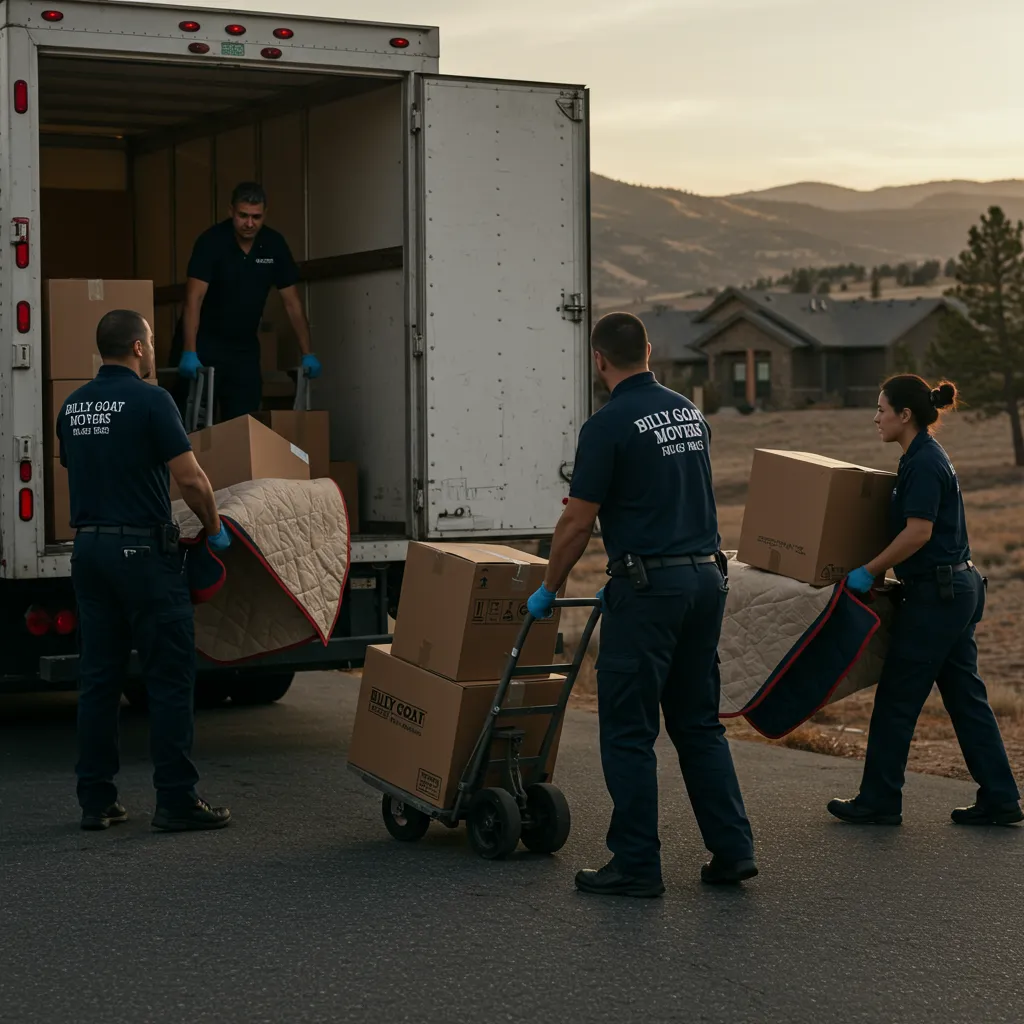 Billy Goat Movers moving into a moving truck while moving a Fort Collins Home