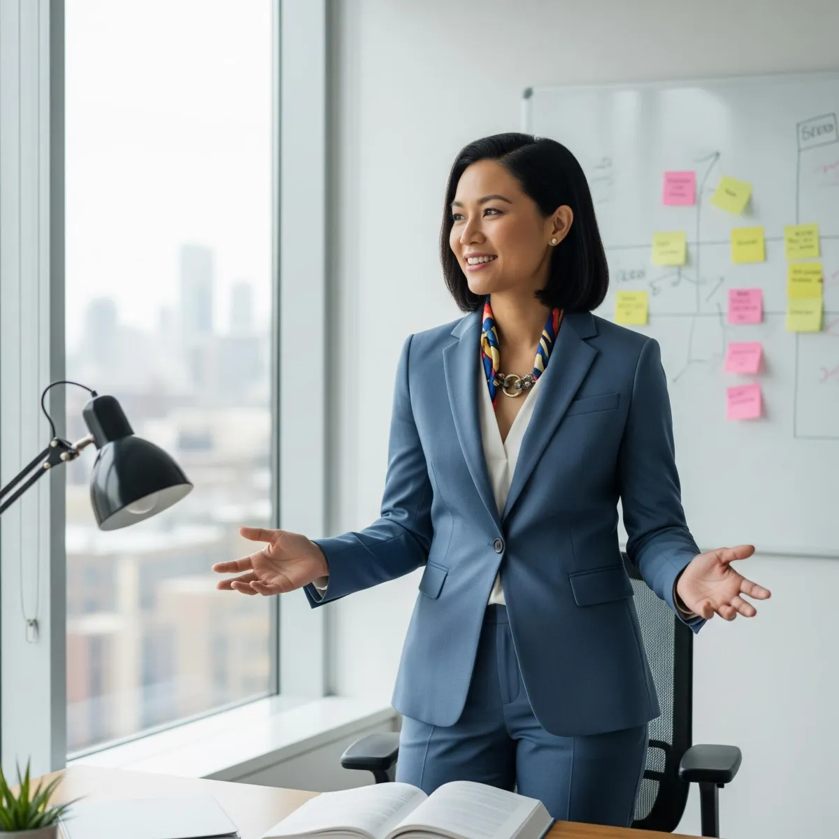 A female founder showing up with substance and empowerment