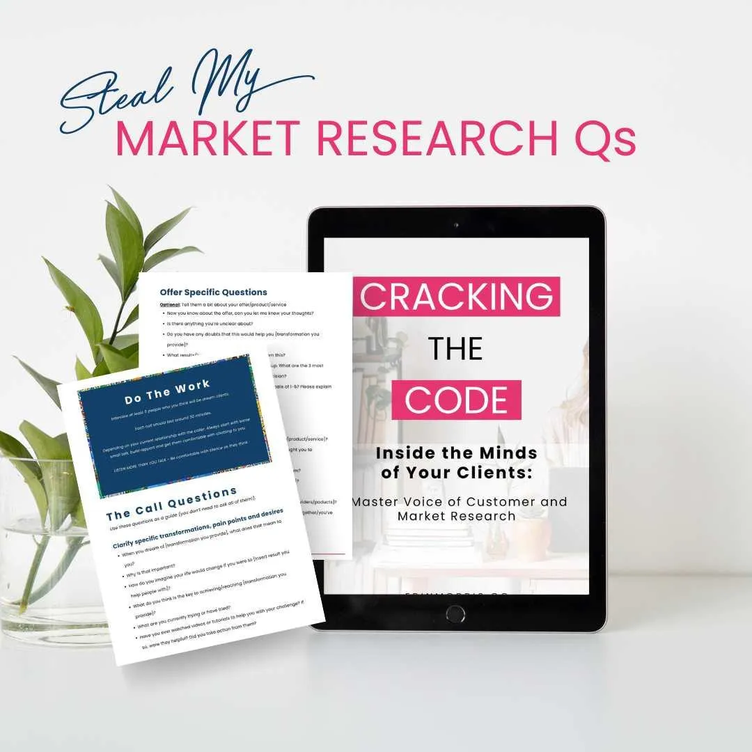 Sales page copywriter market research